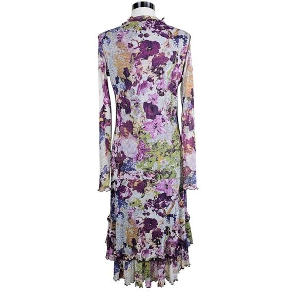 Jean Paul Gaultier Vintage 1998 Frida Kahlo Mesh Midi Dress RARE - Picture 5 of 15